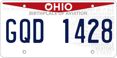 OH license plate GQD1428