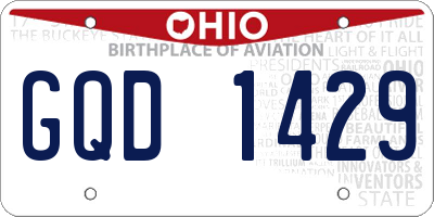 OH license plate GQD1429