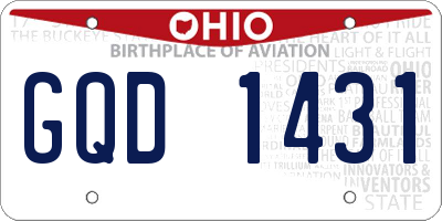OH license plate GQD1431
