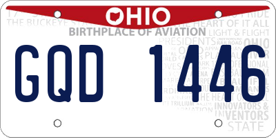 OH license plate GQD1446