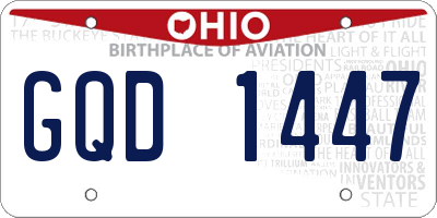 OH license plate GQD1447