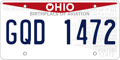 OH license plate GQD1472