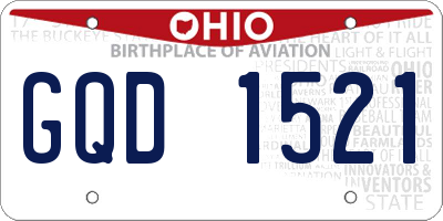 OH license plate GQD1521