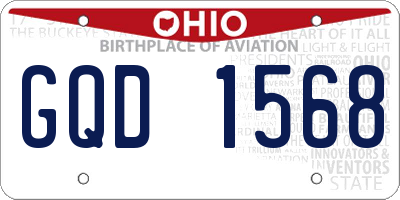 OH license plate GQD1568