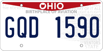 OH license plate GQD1590