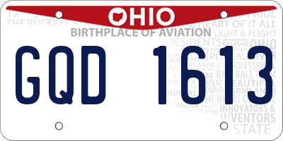 OH license plate GQD1613