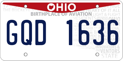 OH license plate GQD1636