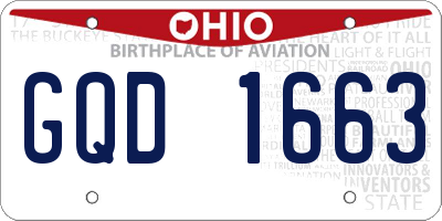 OH license plate GQD1663