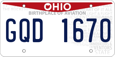 OH license plate GQD1670