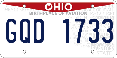 OH license plate GQD1733