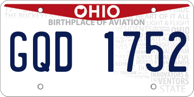 OH license plate GQD1752