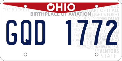 OH license plate GQD1772