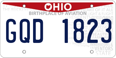 OH license plate GQD1823
