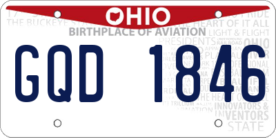 OH license plate GQD1846