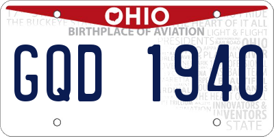OH license plate GQD1940