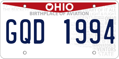 OH license plate GQD1994