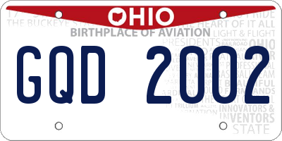 OH license plate GQD2002
