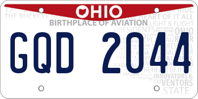 OH license plate GQD2044