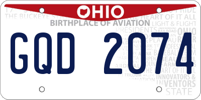 OH license plate GQD2074