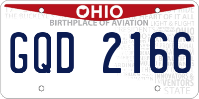 OH license plate GQD2166