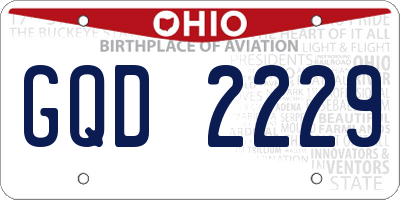OH license plate GQD2229