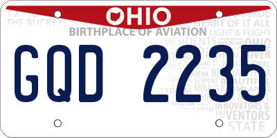 OH license plate GQD2235