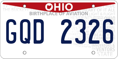 OH license plate GQD2326