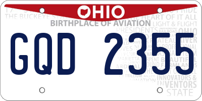 OH license plate GQD2355