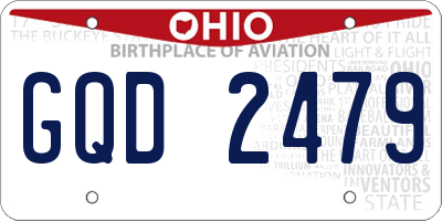 OH license plate GQD2479