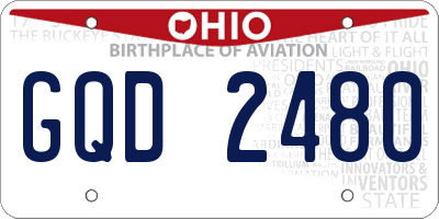OH license plate GQD2480
