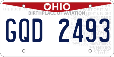 OH license plate GQD2493