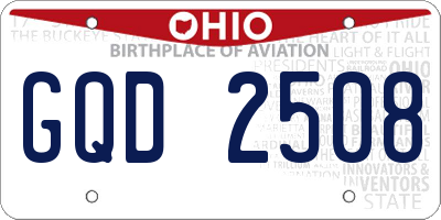 OH license plate GQD2508