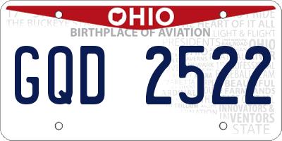 OH license plate GQD2522