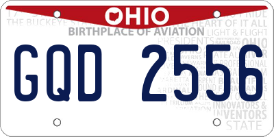 OH license plate GQD2556