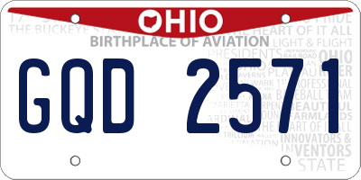 OH license plate GQD2571