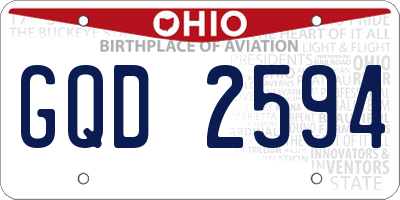 OH license plate GQD2594