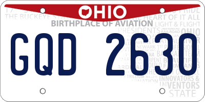 OH license plate GQD2630