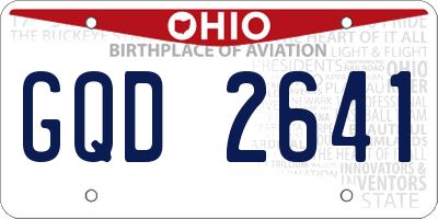 OH license plate GQD2641