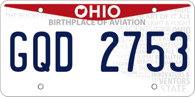 OH license plate GQD2753