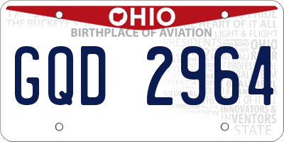 OH license plate GQD2964