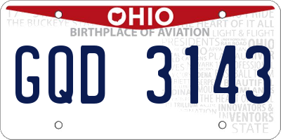 OH license plate GQD3143