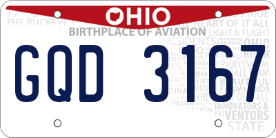 OH license plate GQD3167