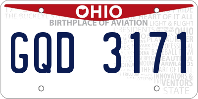 OH license plate GQD3171