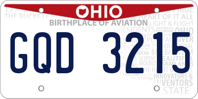OH license plate GQD3215