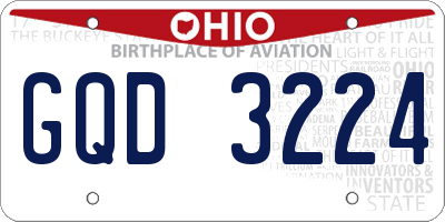 OH license plate GQD3224