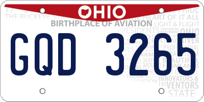 OH license plate GQD3265