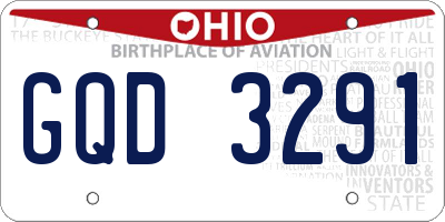 OH license plate GQD3291