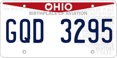OH license plate GQD3295