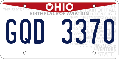 OH license plate GQD3370