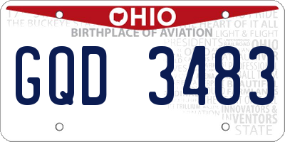 OH license plate GQD3483